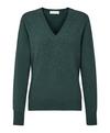 Falke Pure Cashmere V-Neck w Strickpullover Damen - tundra pine (7117)