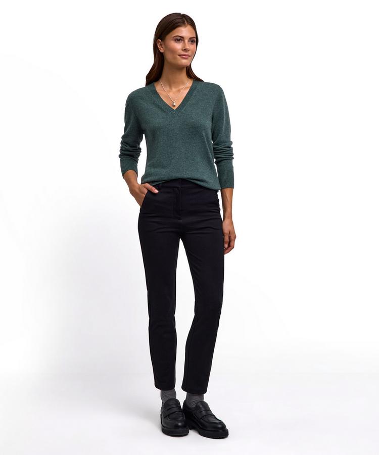 Falke Falke Pure Cashmere V-Neck w Strickpullover Damen - tundra pine (7117) - 1 | SportScheck