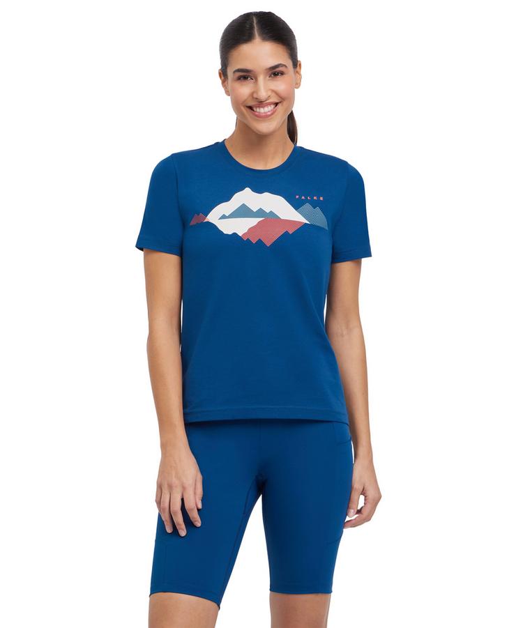 Falke Falke Trekking Tee Graphic T-Shirt Damen - blue pond (6598) - 0 | SportScheck