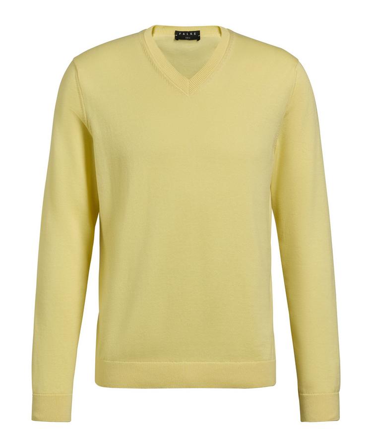 Falke Falke Cotton V-Neck Strickpullover Herren - hay (1105) - 0 | SportScheck