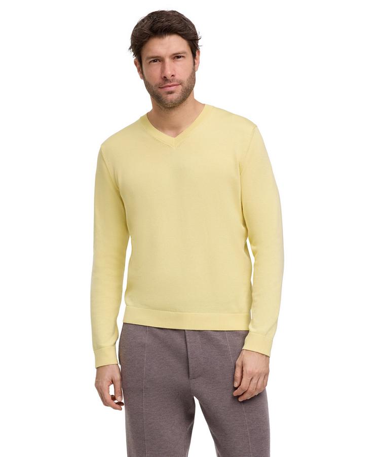 Falke Falke Cotton V-Neck Strickpullover Herren - hay (1105) - 0 | SportScheck