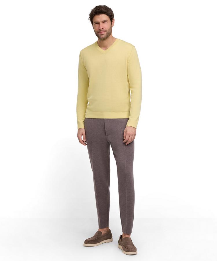 Falke Falke Cotton V-Neck Strickpullover Herren - hay (1105) - 1 | SportScheck