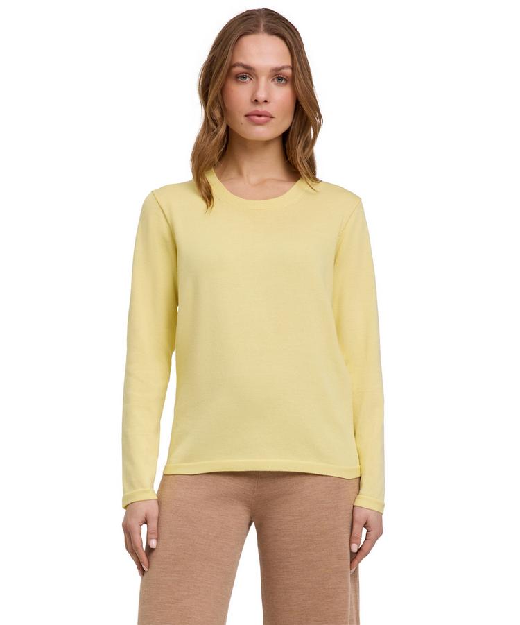 Falke Falke Cotton Crew Neck Strickpullover Damen - hay (1105) - 0 | SportScheck