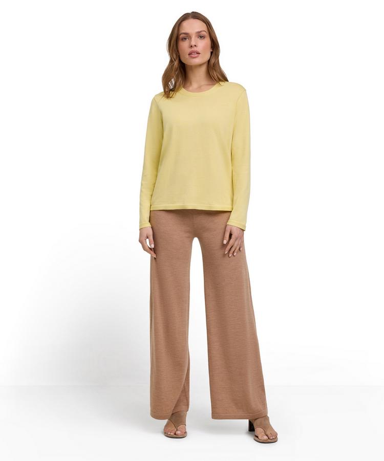Falke Falke Cotton Crew Neck Strickpullover Damen - hay (1105) - 1 | SportScheck