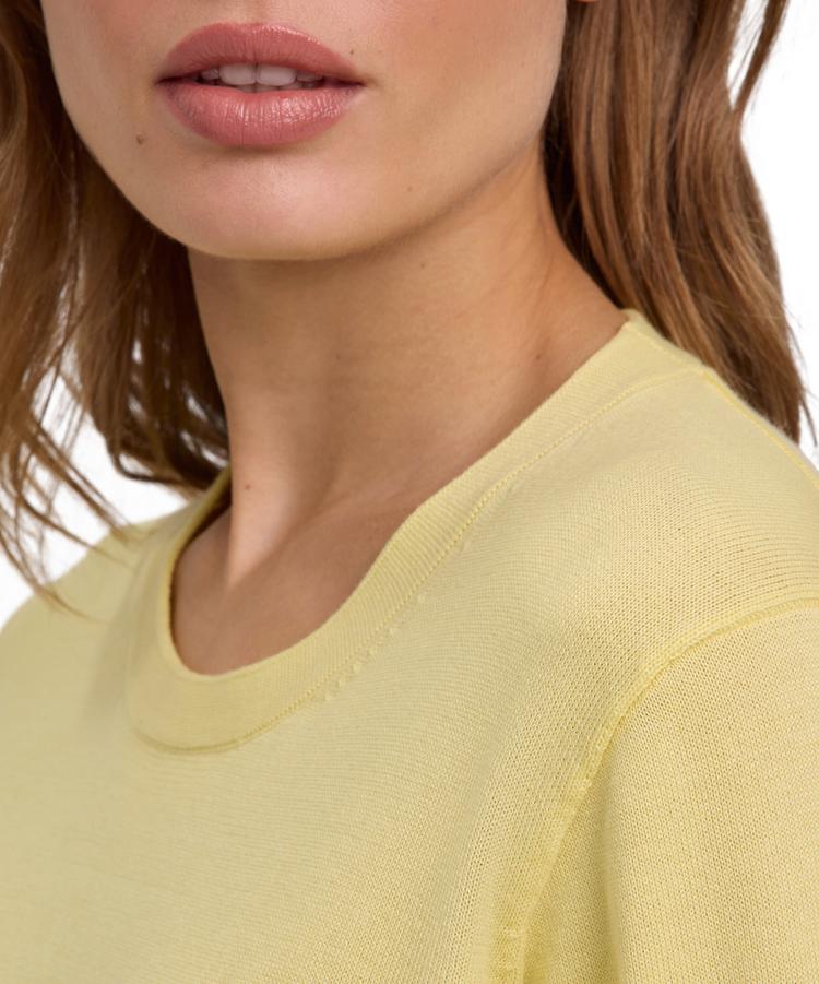 Falke Falke Cotton Crew Neck Strickpullover Damen - hay (1105) - 3 | SportScheck