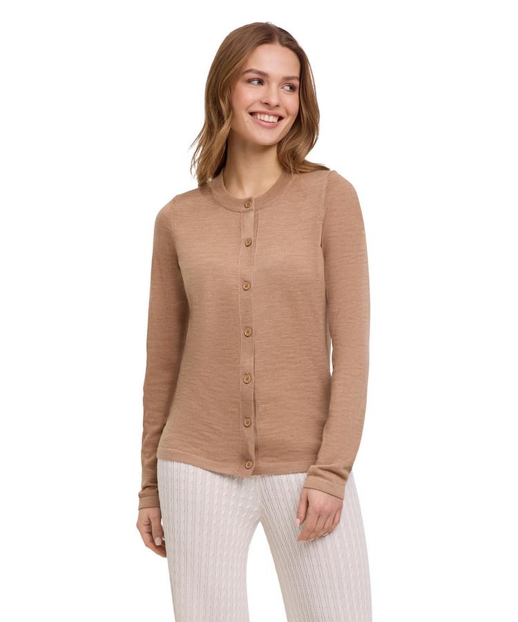 Falke Falke Merino X-fine Cardigan Strickpullover Damen - camel (5038) - 0 | SportScheck