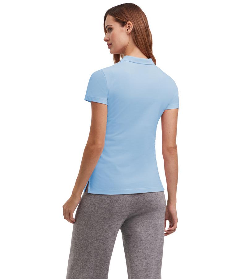 Falke Falke Pima Piqu&eacute; Polo Poloshirt Damen - sky blue (6807) - 0 | SportScheck