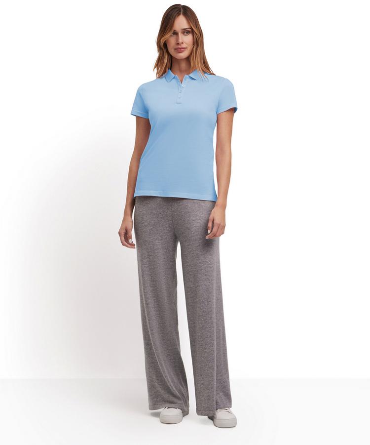 Falke Falke Pima Piqu&eacute; Polo Poloshirt Damen - sky blue (6807) - 1 | SportScheck
