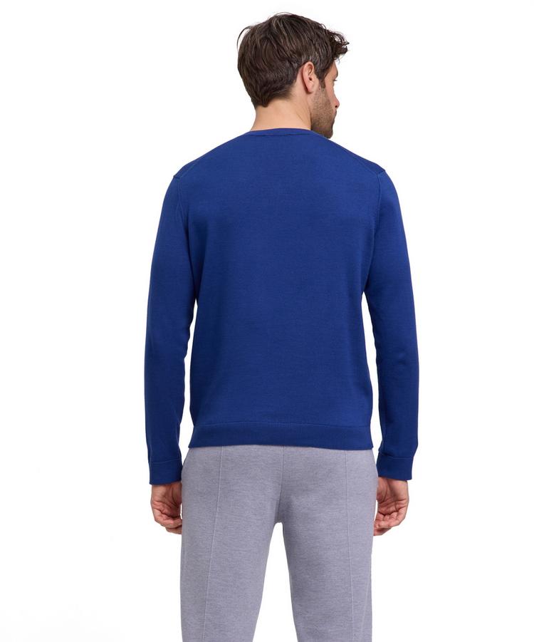 Falke Falke Cotton V-Neck Strickpullover Herren - royal blue (6051) - 0 | SportScheck