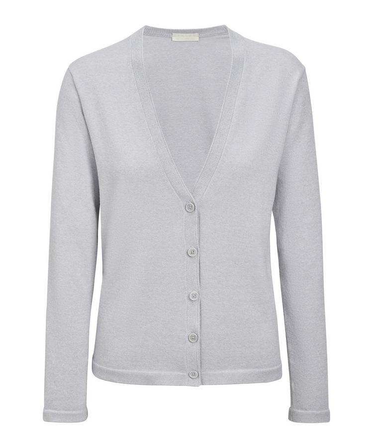 Falke Falke Cotton Cardigan Strickpullover Damen - silver (3290) - 0 | SportScheck