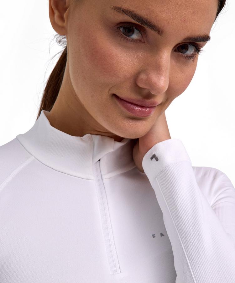 Falke Falke MW Zip Shirt Tight w Langarmshirt Damen - white (2860) - 3 | SportScheck