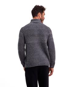 Rückansicht von Falke Strickpullover Herren light greymel. (3390)