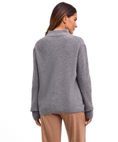 Rückansicht von Falke Strickpullover Damen m.grey mel (3530)