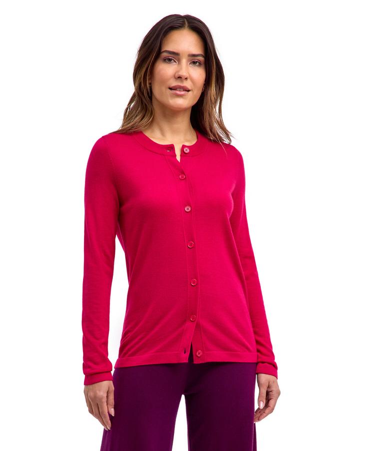 Falke Falke Merino X-fine Cardigan Strickpullover Damen - magenta (8046) - 0 | SportScheck