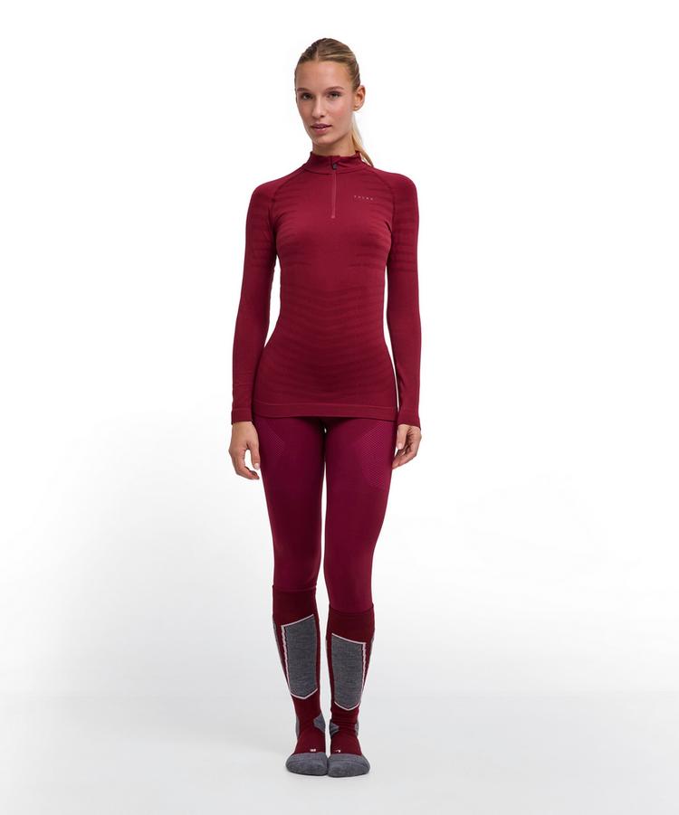 Falke Falke MW Zip Shirt Tight w Langarmshirt Damen - merlot (8117) - 1 | SportScheck