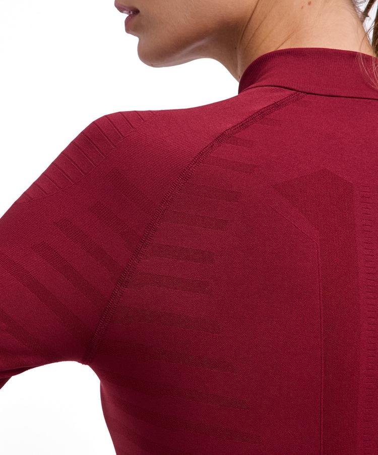 Falke Falke MW Zip Shirt Tight w Langarmshirt Damen - merlot (8117) - 3 | SportScheck