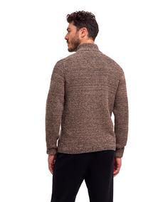 Rückansicht von Falke Strickpullover Herren camel hair (5063)