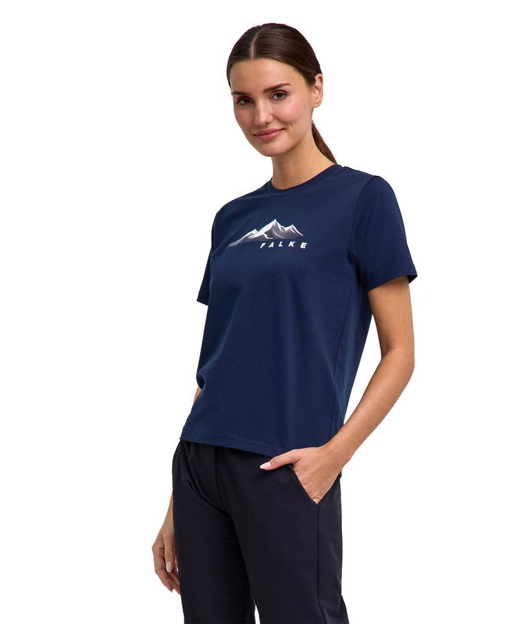 Falke Falke TK Tee Graphic w T-Shirt Damen - space blue (6116) - 0 | SportScheck