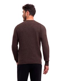 Rückansicht von Falke Strickpullover Herren buckeye mel. (5046)