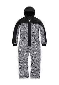 ONESKEE Snow Suit Schneeanzug Damen - black & white zebra