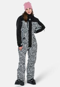 Rückansicht von ONESKEE Snow Suit Schneeanzug Damen black & white zebra