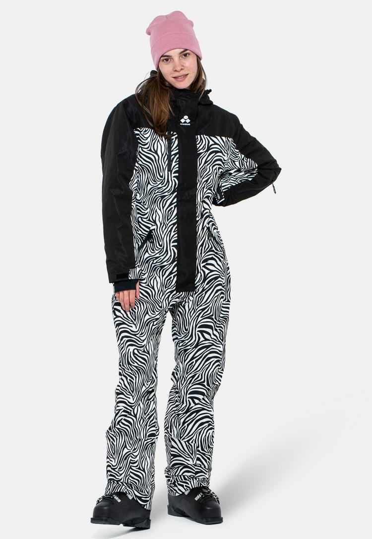 ONESKEE ONESKEE Snow Suit Schneeanzug Damen - black & white zebra - 0 | SportScheck