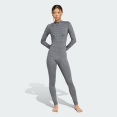 Rückansicht von adidas adidas x MOON BOOT Onesie Bodysuit Damen Granite / Reflective Silver