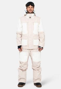 Rückansicht von ONESKEE 3-in-1 Snow Suit Schneeanzug Herren sand & white