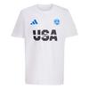 adidas USA T-SHIRT Funktionsshirt Herren - White