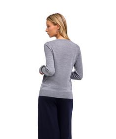 Rückansicht von Falke Strickpullover Damen light grey mel. (3830)