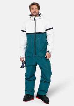 Rückansicht von ONESKEE Snow Suit Schneeanzug Herren green & white