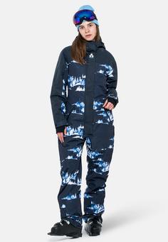 Rückansicht von ONESKEE Snow Suit Schneeanzug Damen blue forest