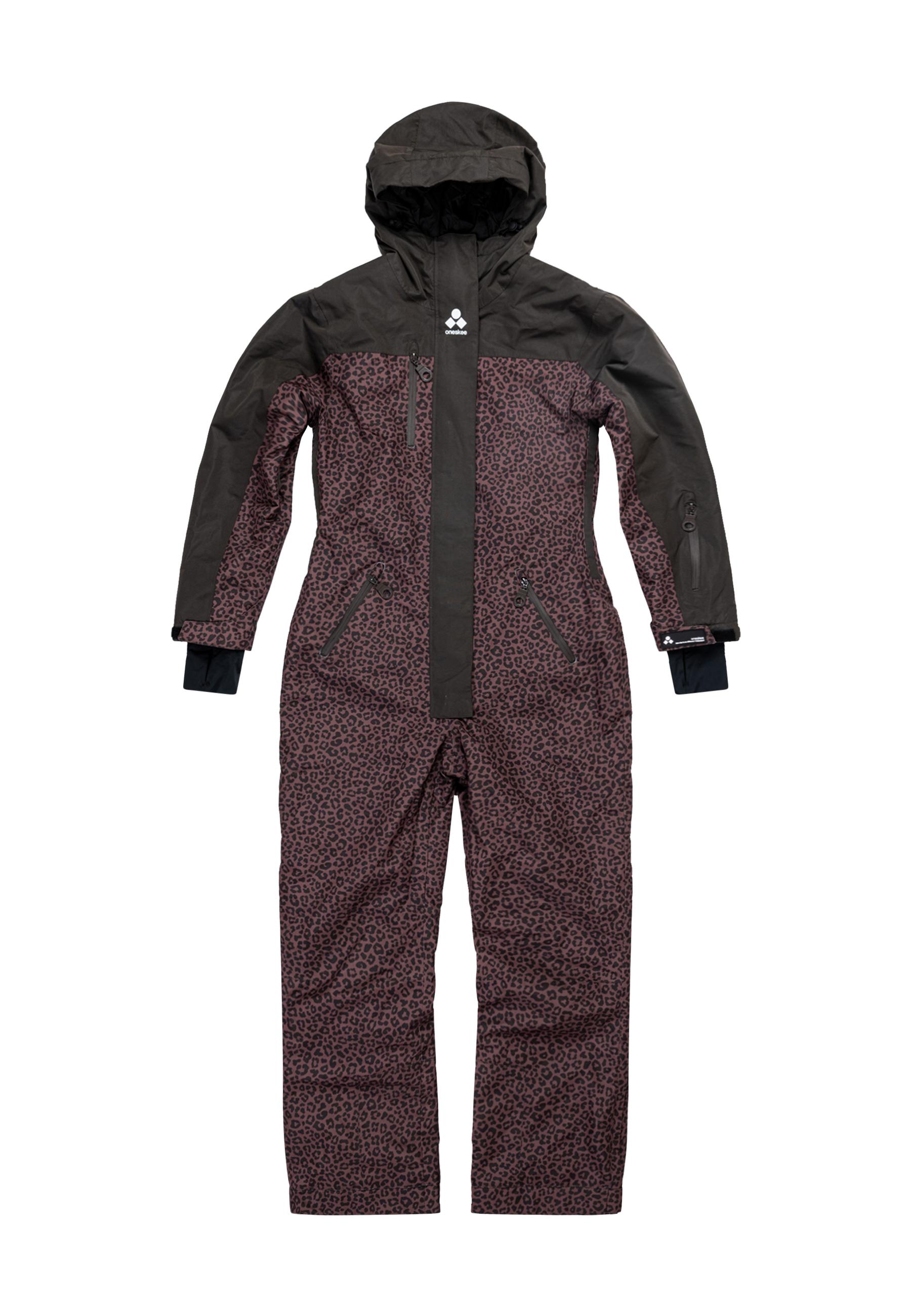 ONESKEE Snow Suit Schneeanzug Damen - brown leopard