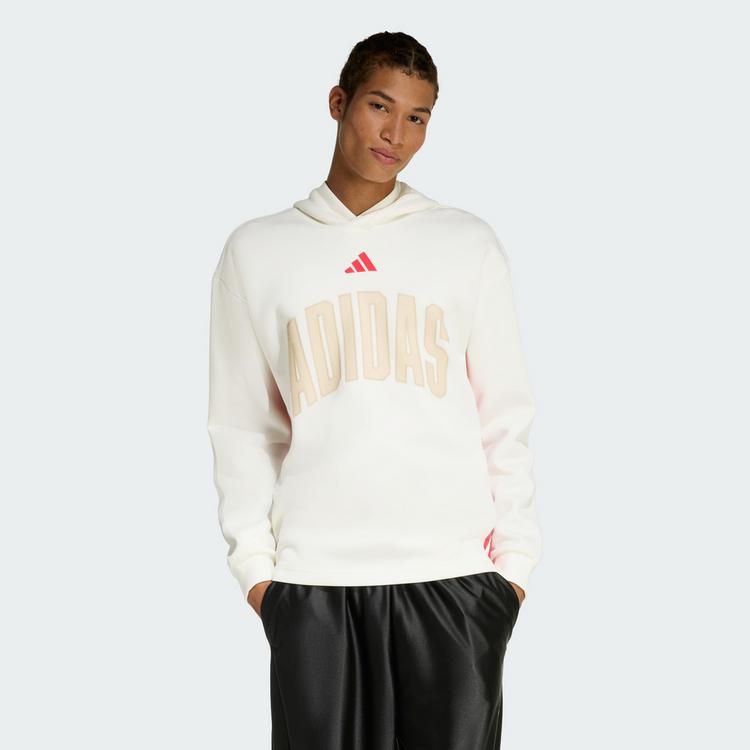 adidas adidas STADIUM GRAPHIC HOODIE. Hoodie Herren - Off White / Pure Ruby - 0 | SportScheck