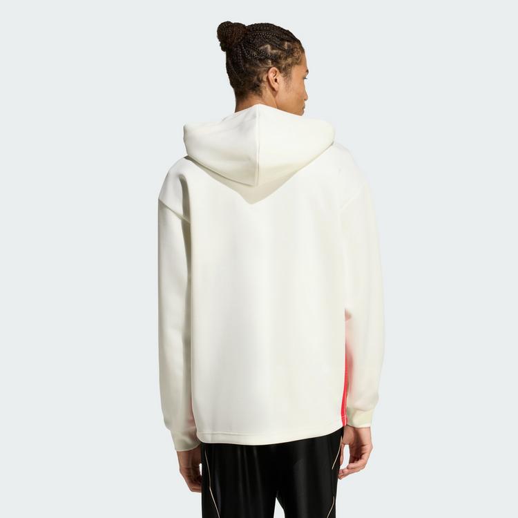 adidas adidas STADIUM GRAPHIC HOODIE. Hoodie Herren - Off White / Pure Ruby - 1 | SportScheck