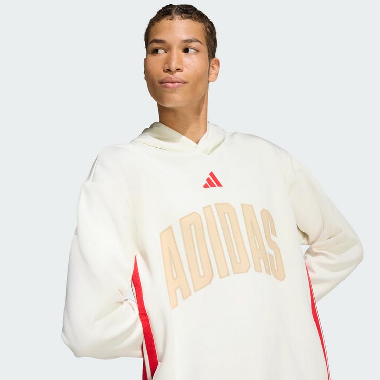 adidas adidas STADIUM GRAPHIC HOODIE. Hoodie Herren - Off White / Pure Ruby - 0 | SportScheck