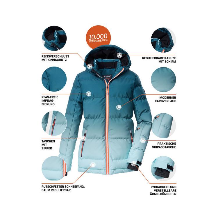 KILLTEC KILLTEC KSW 330 GRLSQLTD JCKT Skijacke Kinder - Gr&uuml;n2063 - 3 | SportScheck