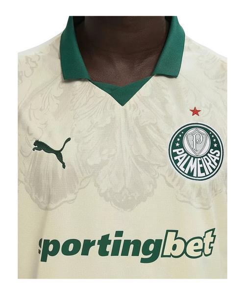 Rückansicht von PUMA Palmeiras KIDSUPER Trikot 2025/2026 Fußballtrikot Herren gelb