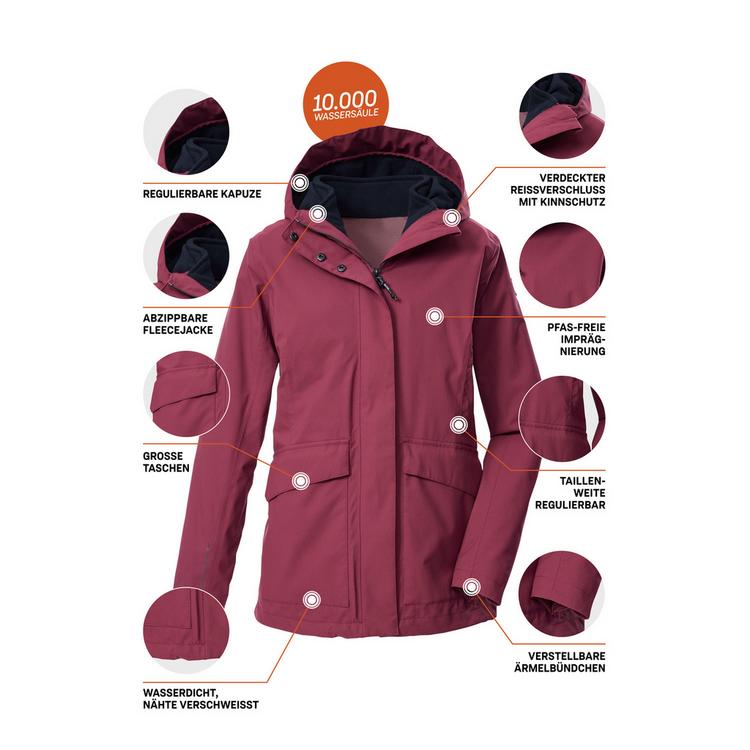 KILLTEC KILLTEC KOW 189 WMN JCKT 00269 38 Funktionsjacke Damen - Pflaume441 - 5 | SportScheck