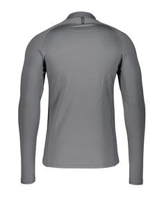 Rückansicht von Nike Pro Warm Mock Sweatshirt Funktionsshirt Herren grauschwarz