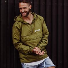 Rückansicht von YEAZ CHASER Windbreaker Herren Olive