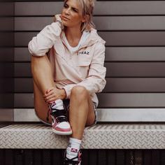 Rückansicht von YEAZ CHAZY Windbreaker Damen Powder