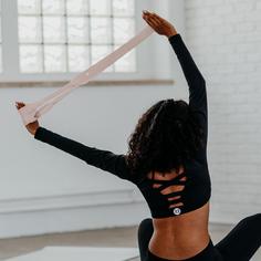 Rückansicht von YEAZ FEEL PRO Gymnastikband Shy Blush