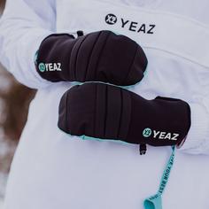 Rückansicht von YEAZ POW Skihandschuhe Ice Blue