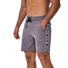 Rückansicht von YEAZ DAVEY Badeshorts Herren Shadow Grey