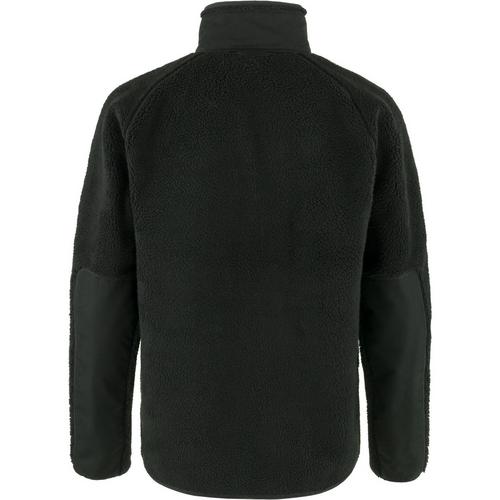Rückansicht von FJÄLLRÄVEN Vardag Pile Fleecejacke Herren Schwarz