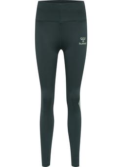 hummel hmlPARIS HIGH WAIST TIGHTS Leggings Damen DARKEST SPRUCE