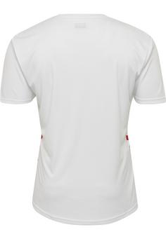 Rückansicht von hummel hmlPROMO DUO SET Trainingsanzug Herren WHITE/TRUE RED