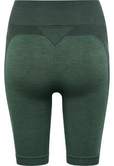 Rückansicht von hummel hmlCLEA SEAMLESS CYCLING SHORTS Funktionsshorts Damen CLIMBING IVY/BEETLE MELANGE