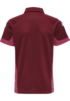 Rückansicht von hummel hmlLEAD FUNCTIONAL KIDS POLO Funktionsshirt Kinder BIKING RED